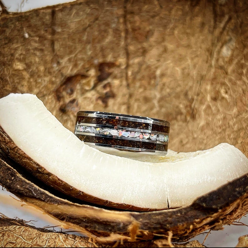 Coconut and Abalone Ring