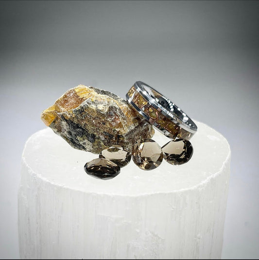 Topaz and Amber Ring